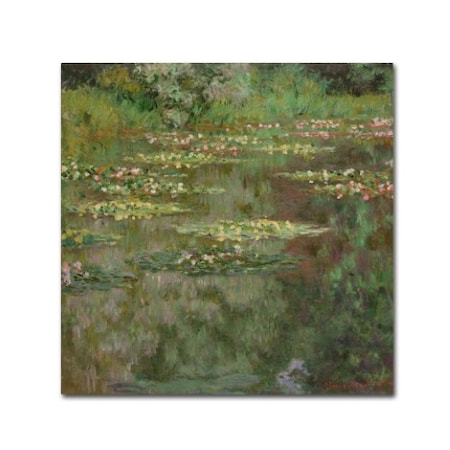 Claude Monet 'Waterlilies (The Water Lily Pond)' Canvas Art,18x18